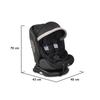 Kép 9/9 - Cangaroo Pilot isofix autós gyerekülés 0-36 kg 360° fekete
