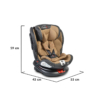 Kép 10/10 - Moni Motion isofix autós gyerekülés 0-36 kg 360° barna