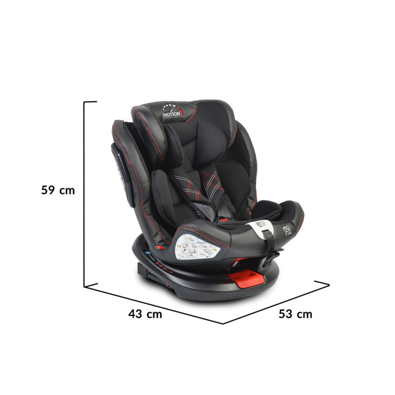 Moni Motion isofix autós gyerekülés 0-36 kg 360° fekete