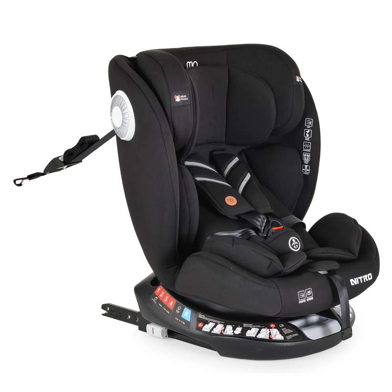 Moni Nitro isofix autós gyerekülés 0-36 kg 360° fekete